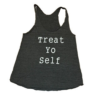 American Apparel Treat Yo Self - Women's Racer Back Tank Charcoal - Large